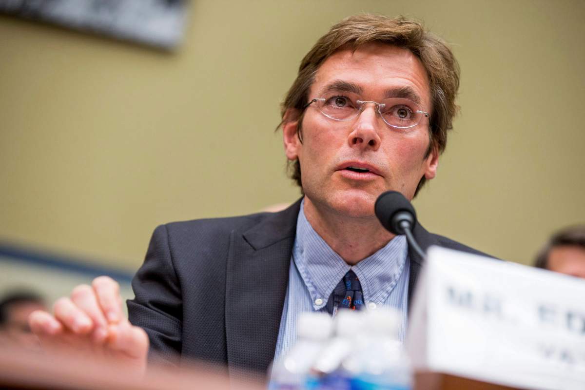 In this March 15, 2016 file photo, Virginia Tech environmental engineering professor Marc Edwards testifies on Capitol hills in Washington.