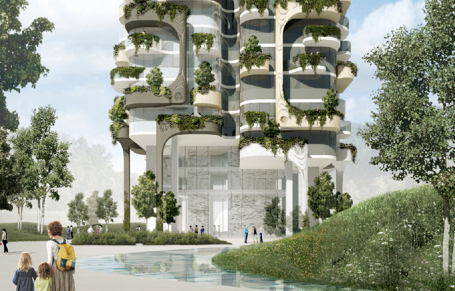 An artist’s rendering of the proposed Senakw development.