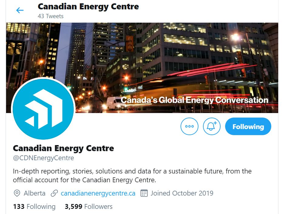 Canadian Energy Centre@CDNEnergyCentre on Twitter, Dec. 19, 2019.