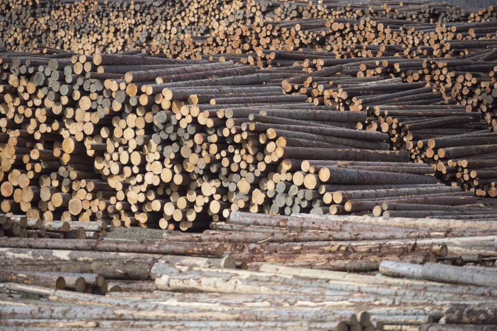 It seems barely a day goes by without an announcement about layoffs, temporary closures or permanent mill shut downs in British Columbia's struggling forest industry. Softwood lumber is pictured at Tolko Industries in Heffley Creek, B.C., Sunday, April, 1, 2018.