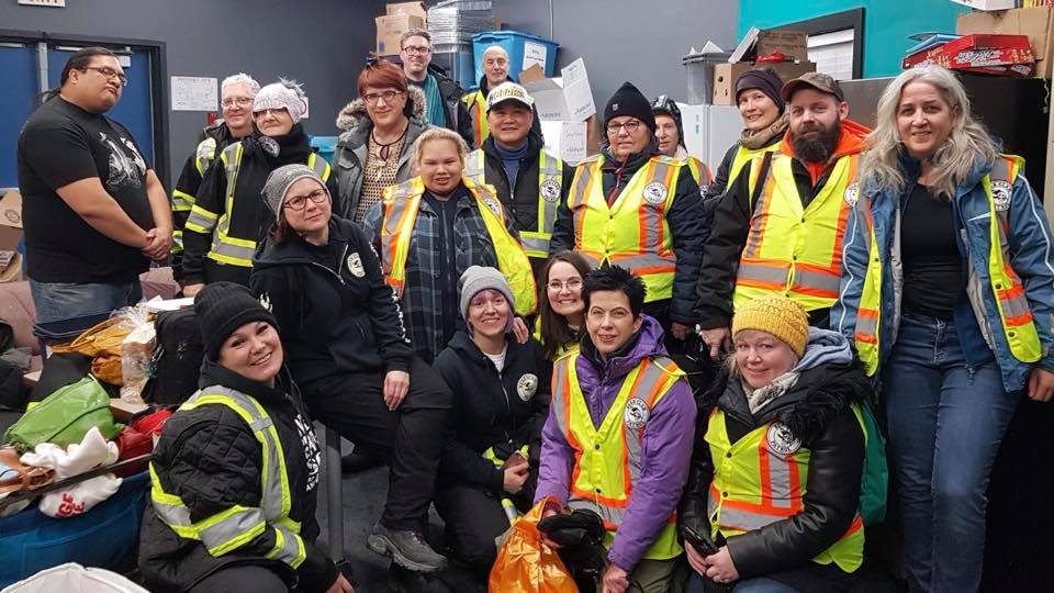 Members of the Bear Clan Patrol on a recent night in November.