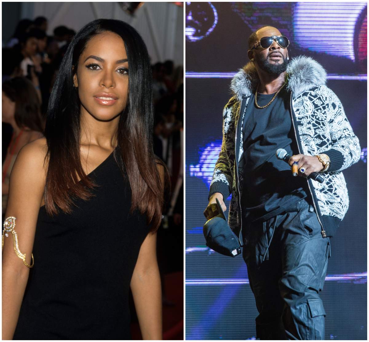 (L-R): Aaliyah and R. Kelly.