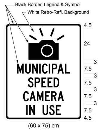 Here is what the speed enforcement camera signs will have to look like.