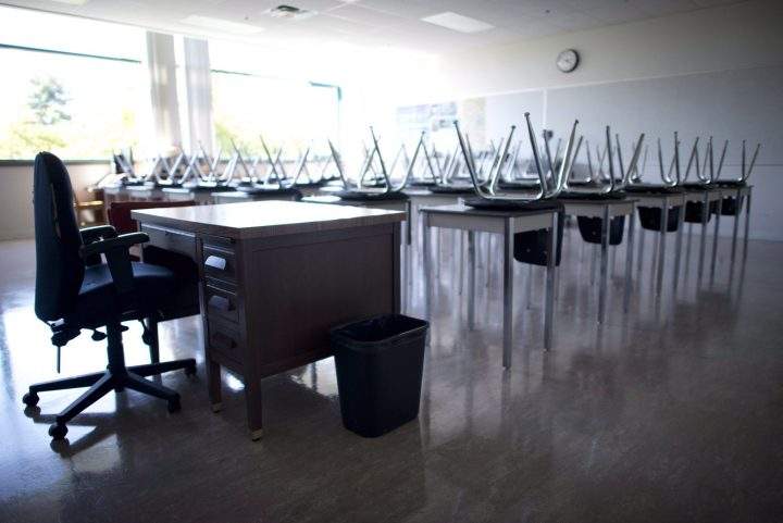 File photo of an empty classroom.