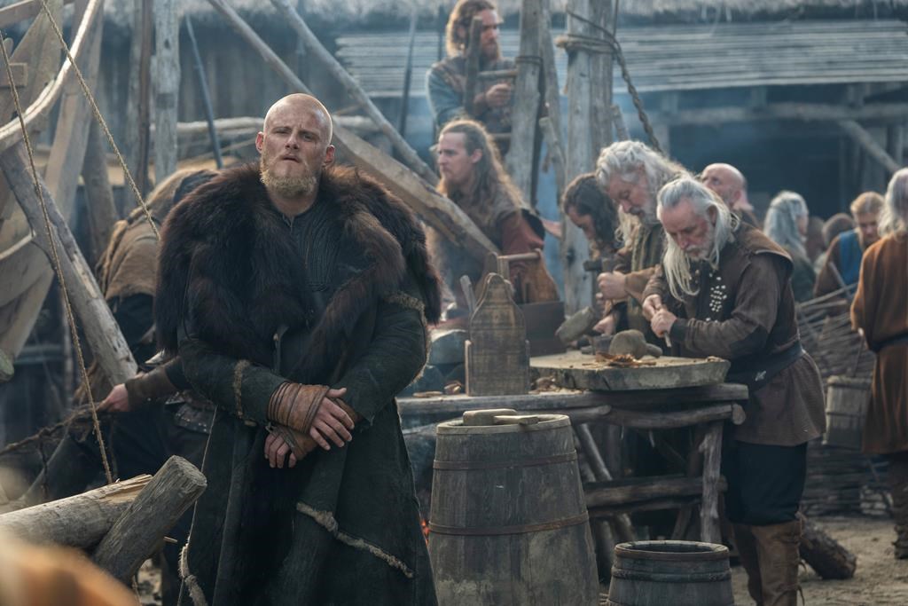 Vancouver actor Alexander Ludwig, left, in ‘Vikings,’ which returns for a sixth and final season on History on Wednesday. THE CANADIAN PRESS/HO-History