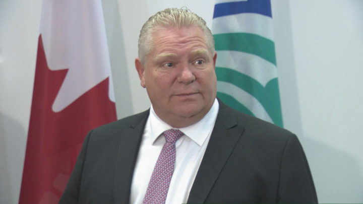 Doug Ford at a press conference in Ottawa on Fri. Dec, 6, 2019.