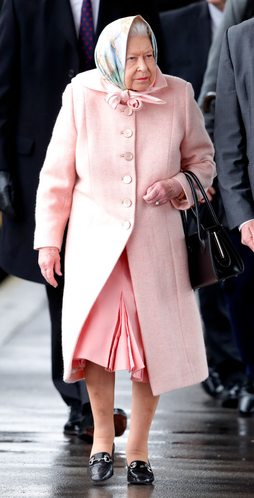 Queen Elizabeth II arrives at King’s Lynn railway station after taking the train from London King’s Cross to begin her Christmas break at Sandringham House on Dec. 20, 2019 in King’s Lynn, England. Photo: Getty Images