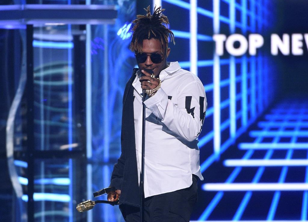 Juice WRLD accepts the award for top new artist at the Billboard Music Awards at the MGM Grand Garden Arena in Las Vegas, Nev., on May 1, 2019.