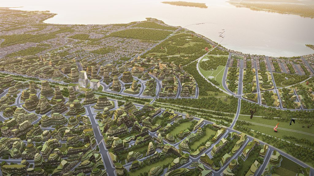 Dubbed the Orbit, the community will combine "small town and rural lifestyles" with the "benefits of urban living," with a new Go station at its centre.