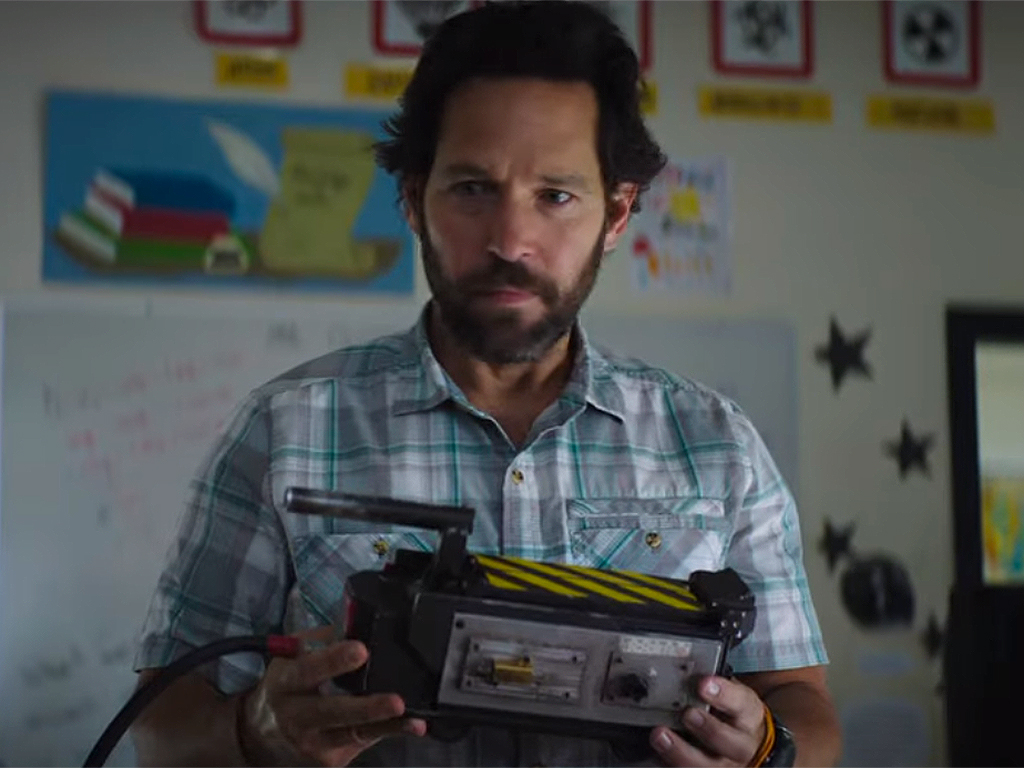 Paul Rudd in the first official trailer for ‘Ghostbusters Afterlife.’ The film is scheduled for a July 8, 2020 release.