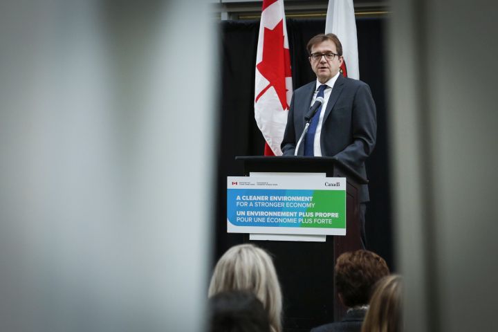 Federal Environment Minister Jonathan Wilkinson announces funding for climate action at the University of Calgary in Calgary, Alta., Tuesday, Dec. 17, 2019. THE CANADIAN PRESS/Jeff McIntosh.
