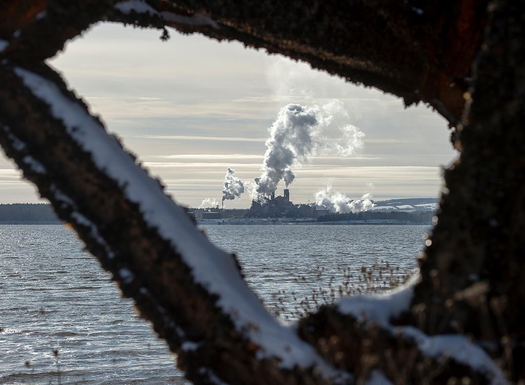 The Northern Pulp mill in Abercrombie Point, N.S., is viewed from Pictou, N.S., Friday, Dec. 13, 2019. THE CANADIAN PRESS/Andrew Vaughan