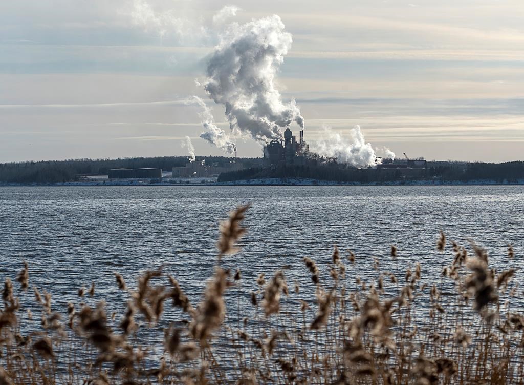 The Northern Pulp mill in Abercrombie Point, N.S., is viewed from Pictou, N.S., Friday, Dec. 13, 2019.
