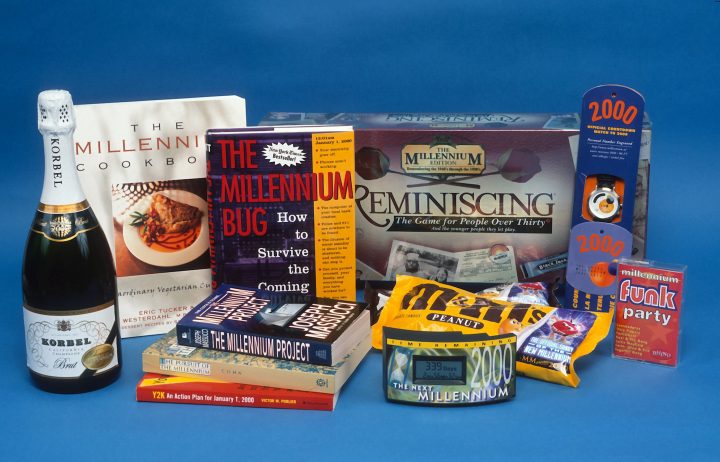 Product shot of millennium/Y2K items is photographed December 7, 1999 in New York City.