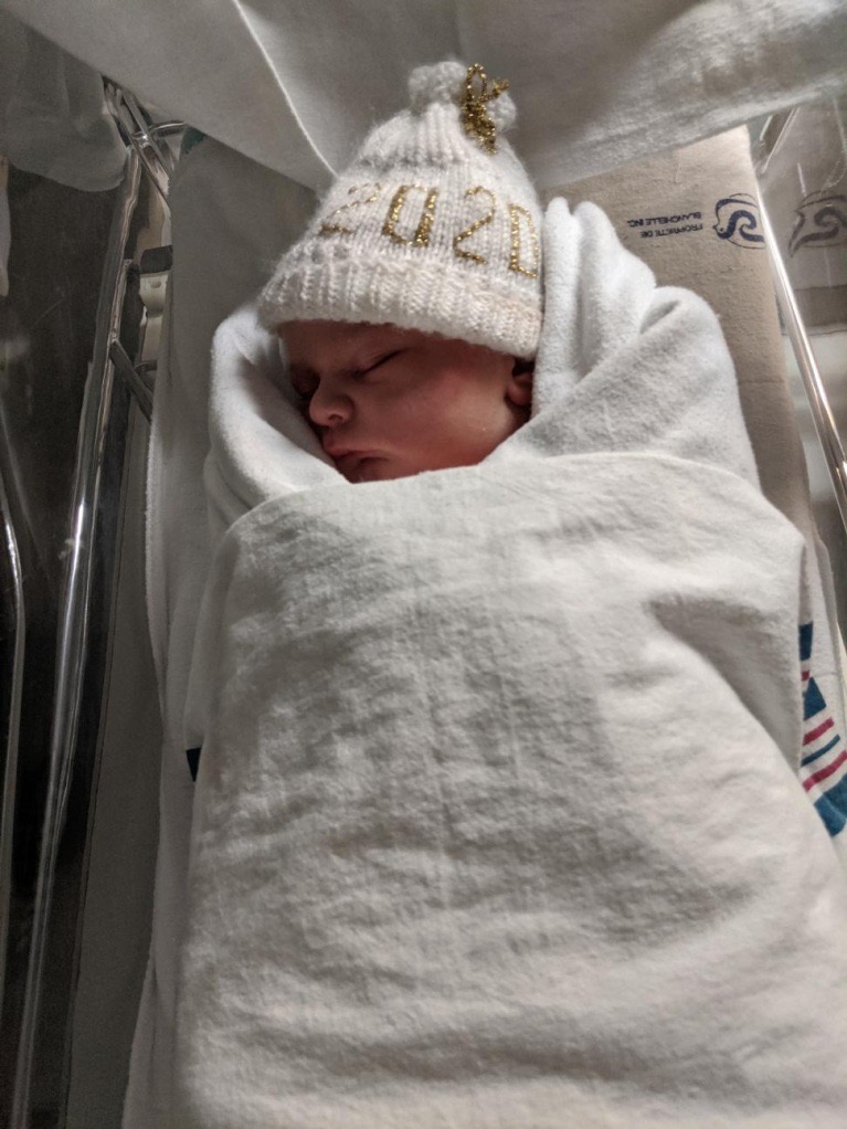Baby Henri is the province’s first baby of 2020. He is doing well.