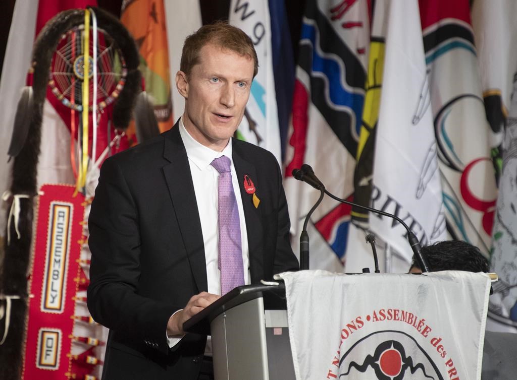 FILE - Indigenous Services Minister Marc Miller speaks at the AFN Special Chiefs Assembly in Ottawa, Tuesday, Dec. 3, 2019.