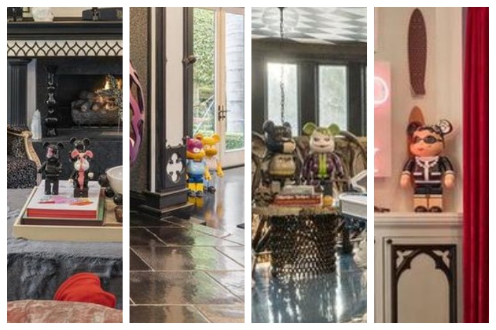 Several teddy bear-like versions of pop culture characters are shown in the McGraw Family Trust’s California home.