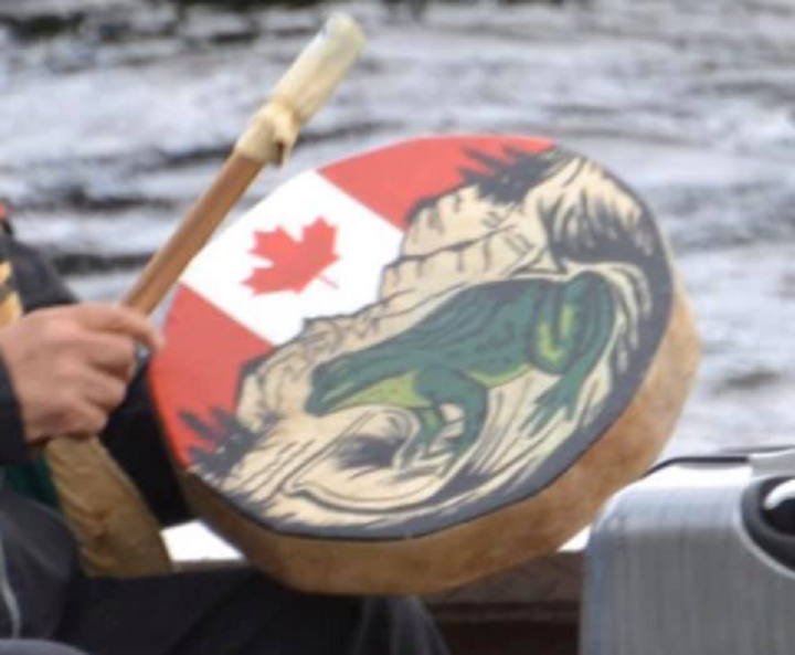 One of the drums stolen from the Lake Babine Nation.