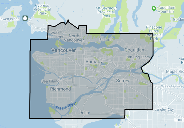 Uber’s initial service area.