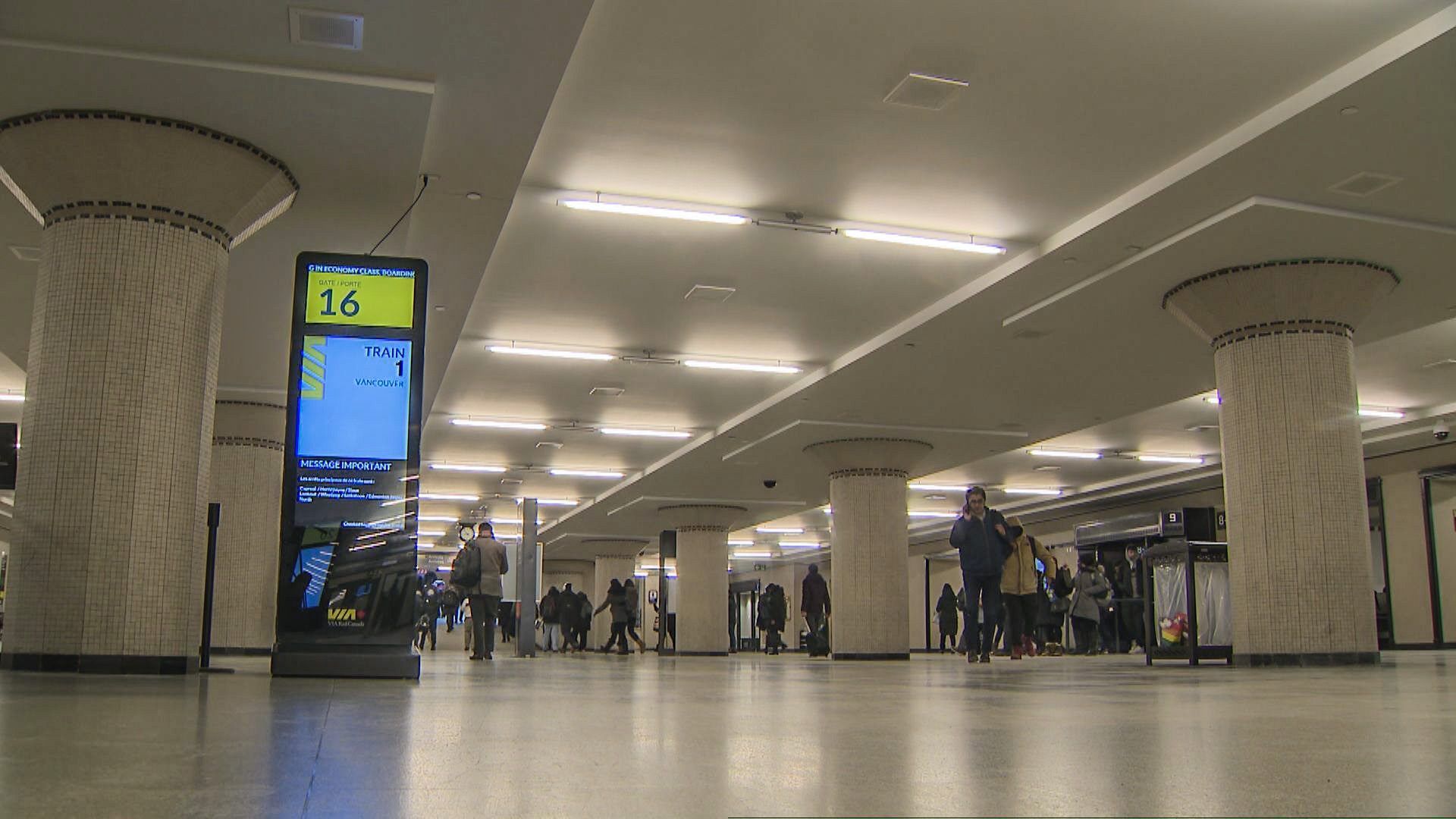 Canadian waiting area at Union Station
