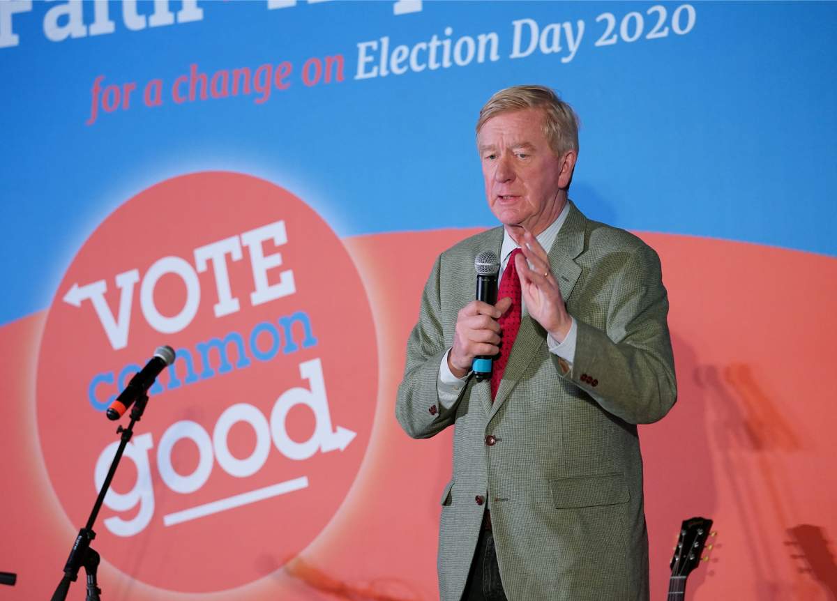 Former Massachusetts Governor Bill Weld, a challenger to U.S. President Donald Trump in the Republican Primaries, attends a “Vote Common Good” event in Manchester, NH, U.S., February 9, 2020.
