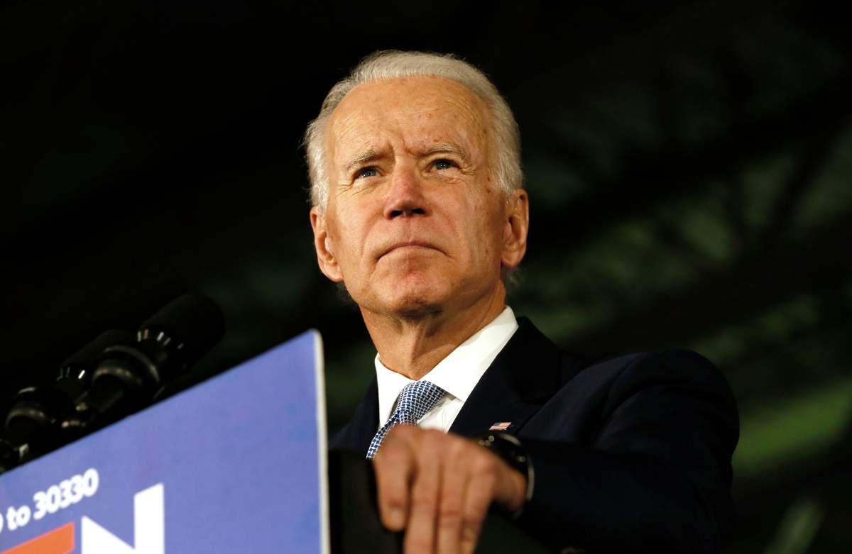 Democratic U.S. presidential candidate and former Vice President Joe Biden speaks at his South Carolina primary night rally in Columbia, South Carolina, U.S., February 29, 2020.