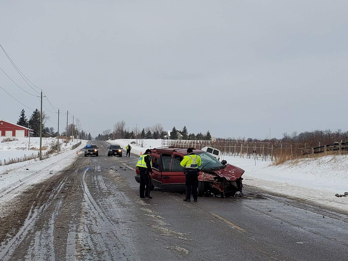 Lobsinger Line was closed on Monday morning.