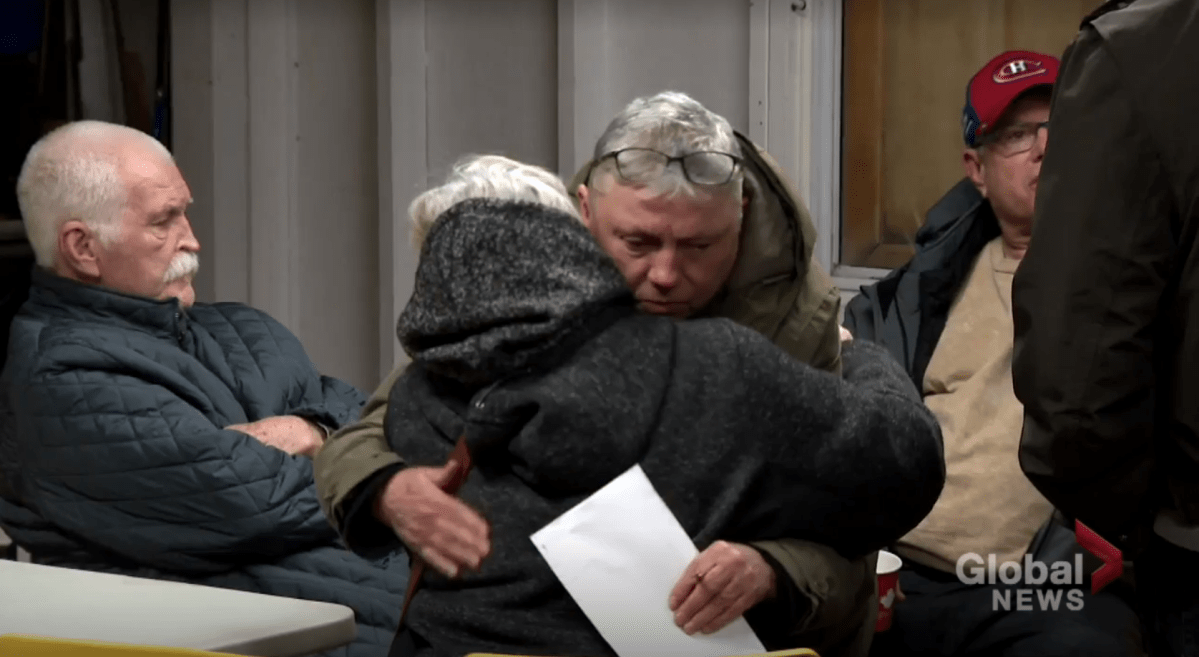 Residents held a quiet vigil on Tuesday, which included family and friends at a community centre not far from Peacock Point.