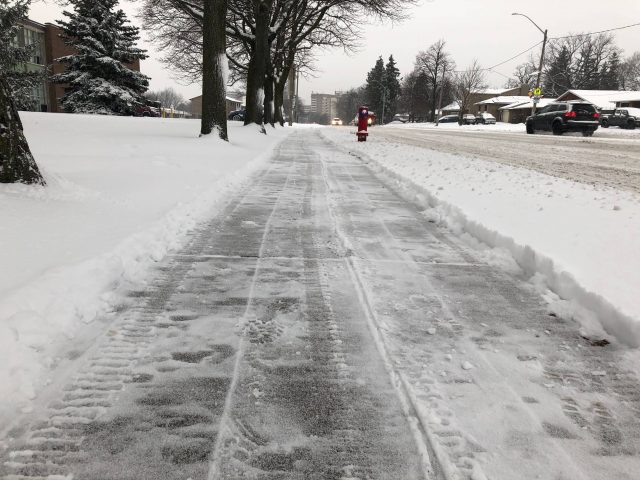 The city will spend an addiitonal $2.3 million, to clear snow from an additional 783 kms of sidewalk along transit routes.