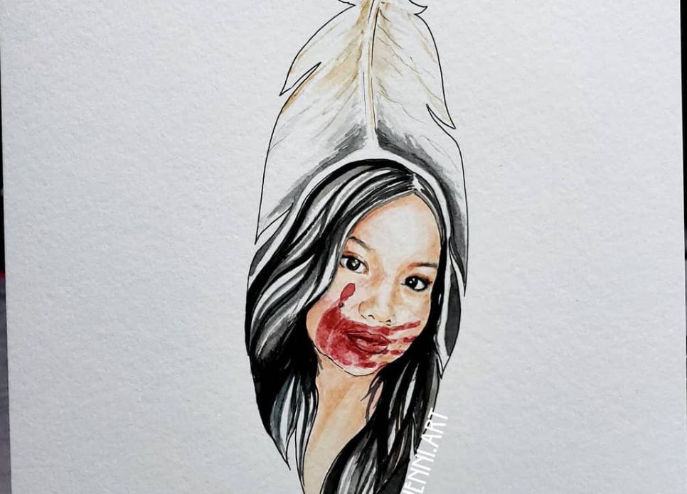 Artist Tristen Jenni Sanderson is creating paintings to memorialize Missing and Murdered Indigenous Women.