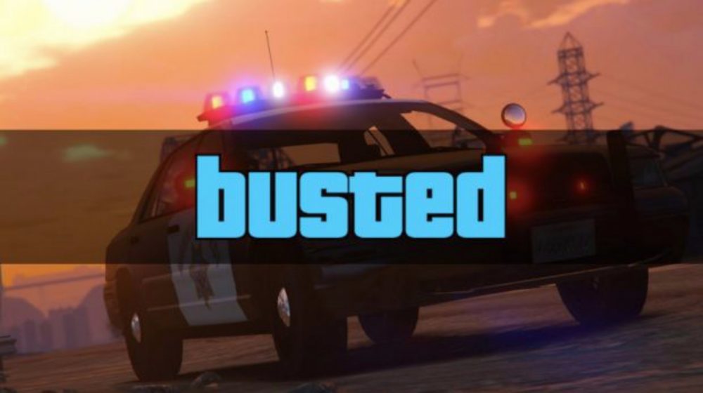 A screenshot of a police car is shown in this image from the ‘Grand Theft Auto’ series of video games.