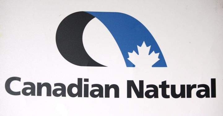 Canadian Natural Resources Ltd. logo, is seen at the company's annual meeting in Calgary on May 3, 2012. 
