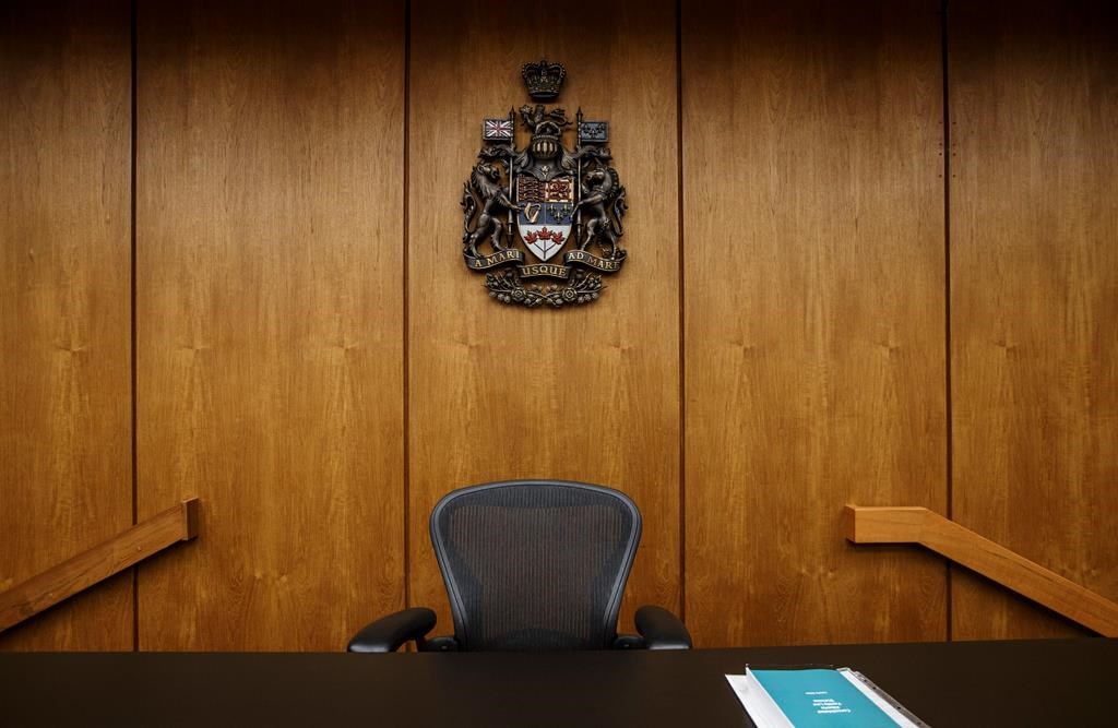 Judges bench at the Edmonton Law Courts building, in Edmonton on June 28, 2019. THE CANADIAN PRESS/Jason Franson.