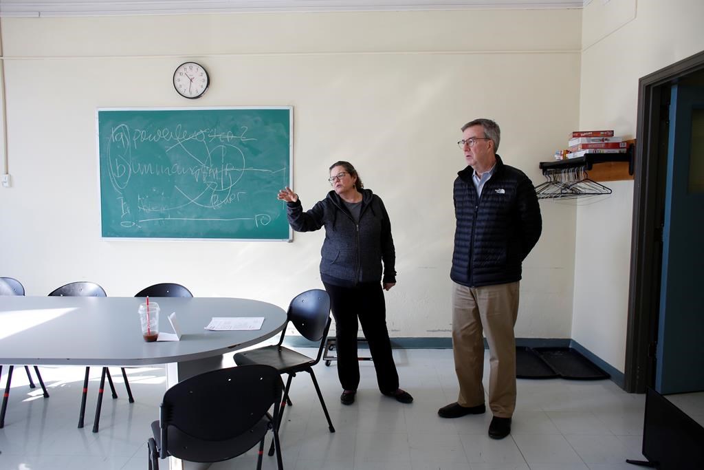 Wendy Muckle, CEO of Ottawa Inner City Health, gave Ottawa Mayor Jim Watson a tour last month of a COVID-19 isolation centre for vulnerable residents in downtown Ottawa.