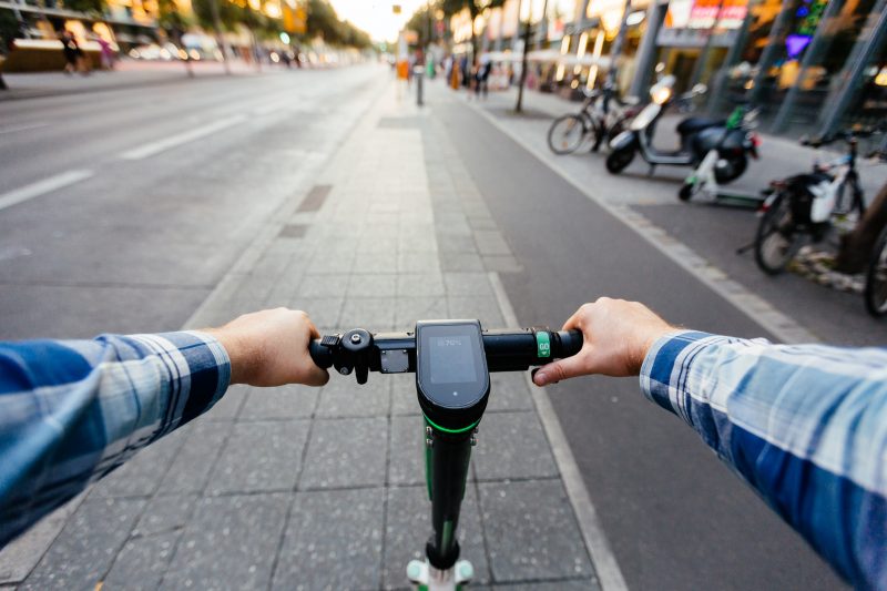 Don’t go too fast on your electric scooter.