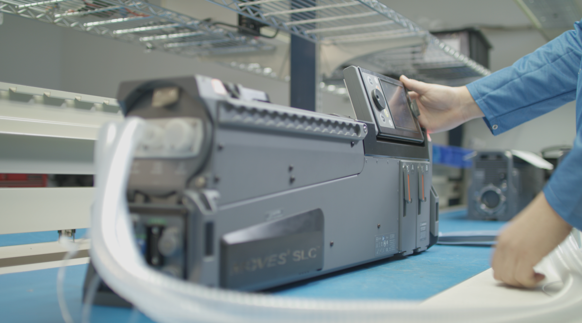 MOVES SLC is a compact, portable, self-contained device made by Thornhill Medical that provides all of the crucial functions available in a modern intensive care unit and integrates the functions of a ventilator, generating its own oxygen from the air.