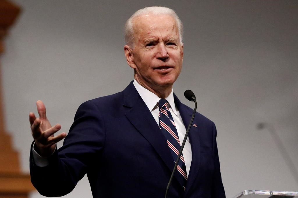 Democratic presidential candidate and former Vice President Joe Biden speaks at New Hope Baptist Church, Sunday, March 8, 2020, in Jackson, Miss.