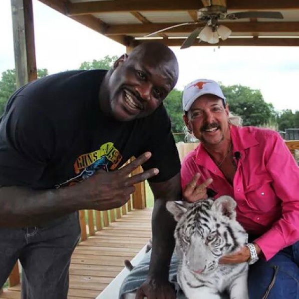 (L-R): Shaquille O’Neal and Joe Exotic.