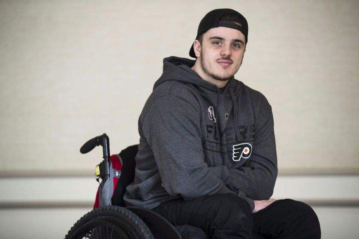 Ryan Straschnitzki poses for a photograph in Philadelphia, Wednesday, March 20, 2019. 