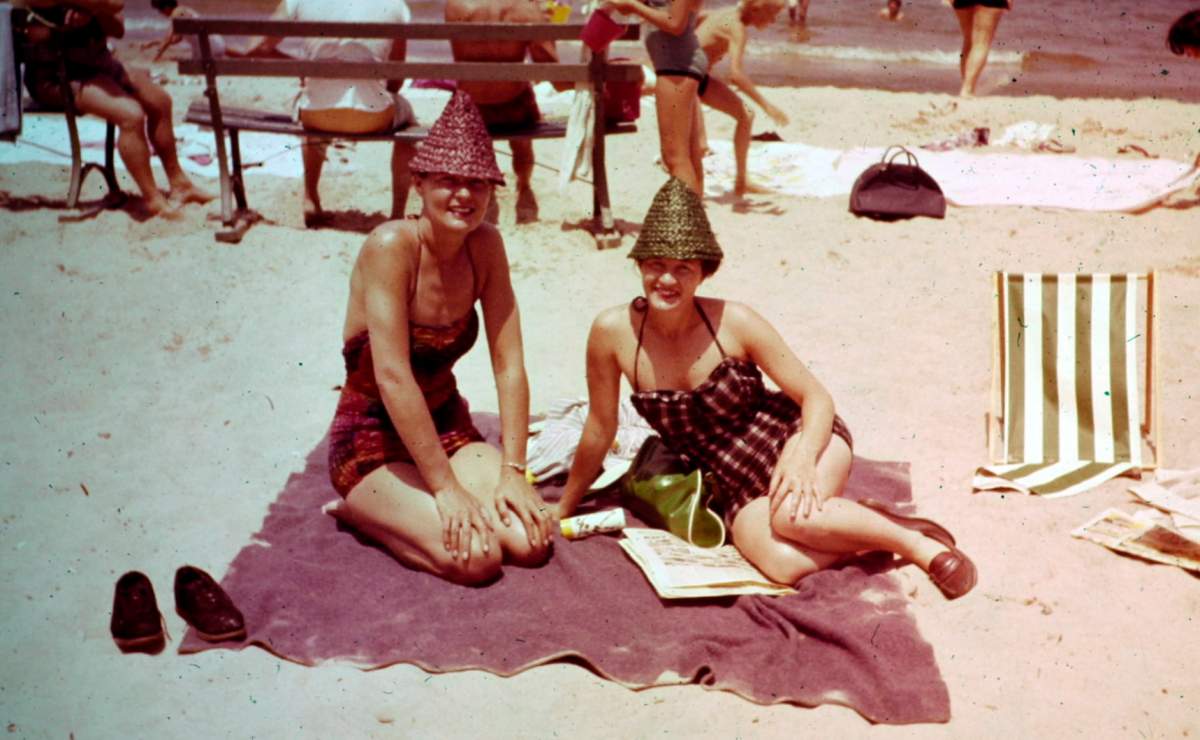 This image released by Netflix shows Pat Henschel, left, and Terry Donahue in a scene from “A Secret Love.”