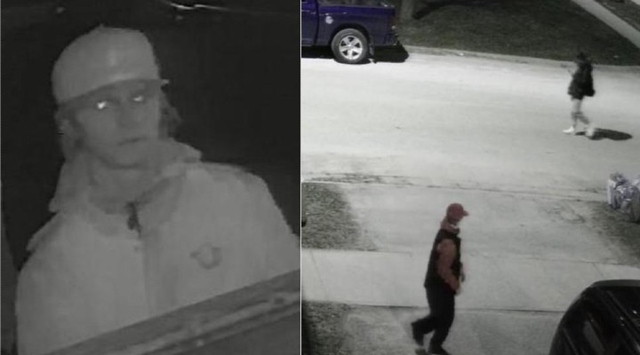 Barrie police are looking for two suspects who they allege engaged in mischief on Friday morning.