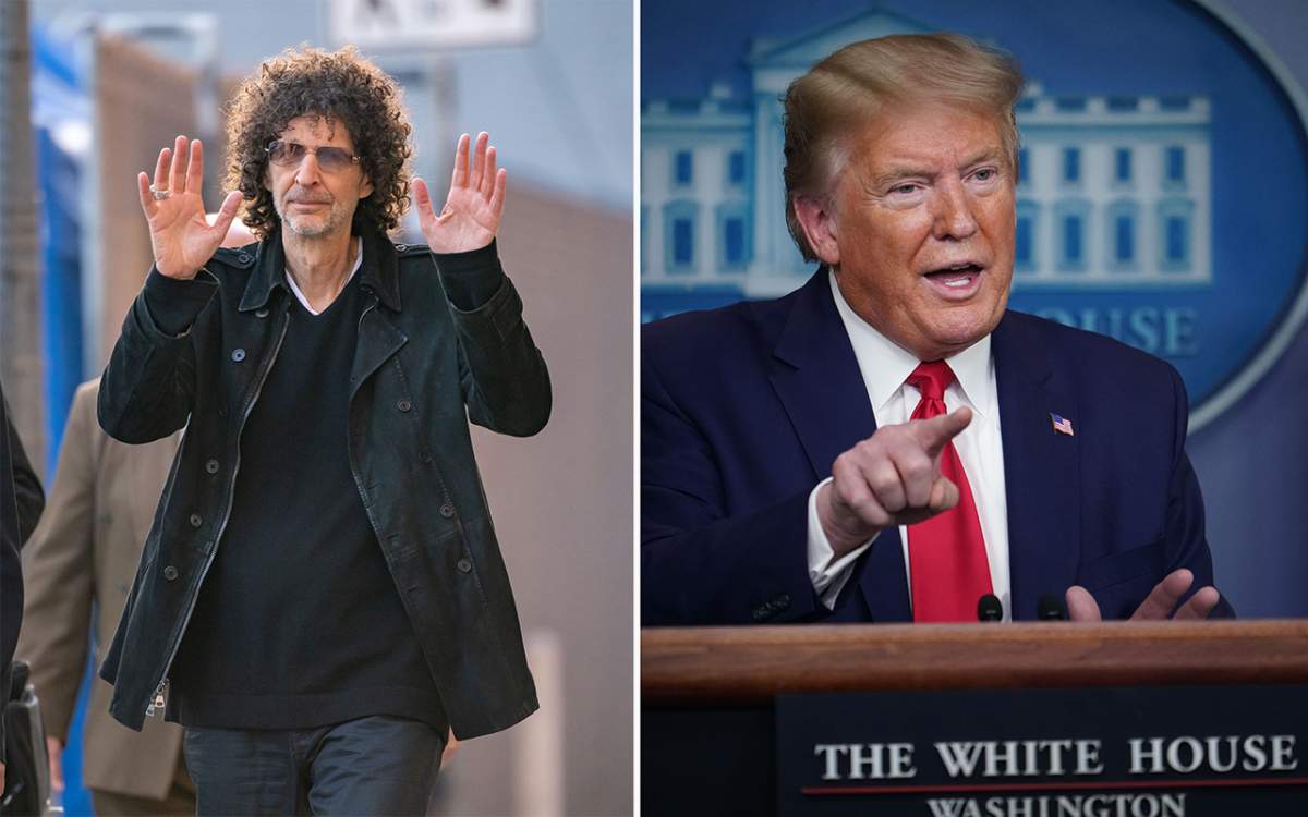 (L-R): Howard Stern and U.S. President Donald Trump.
