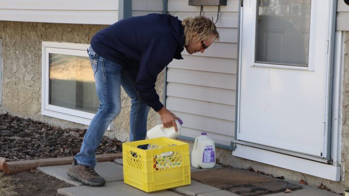 “It’s straight from the plant, to the truck, to your door,” said Kevin Ramstead while making a doorstep delivery in Regina on April 15, 2020.