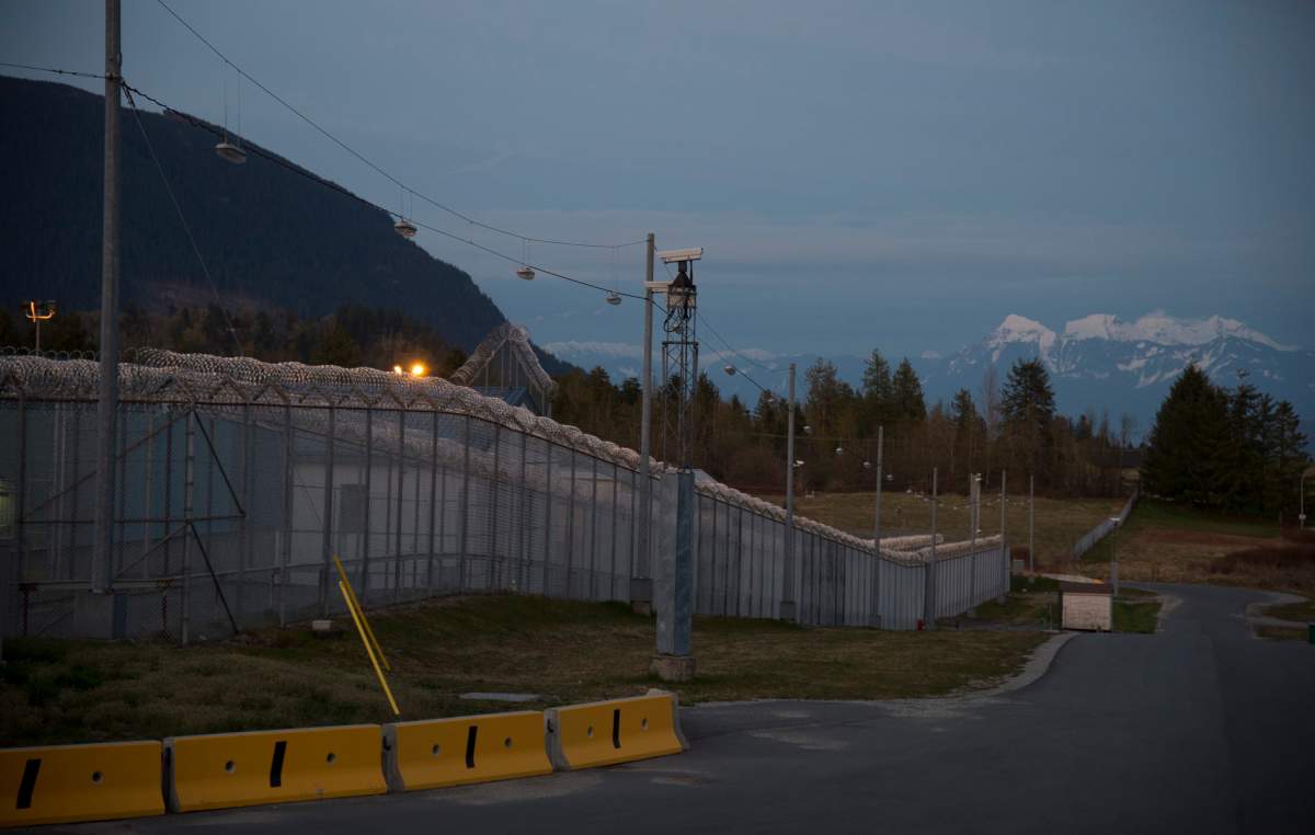 The Mission Correctional Institution in Mission, B.C. is pictured Tuesday, April 14, 2020. COVID-19 has infected several of the inmates and correctional officers at the facility. 