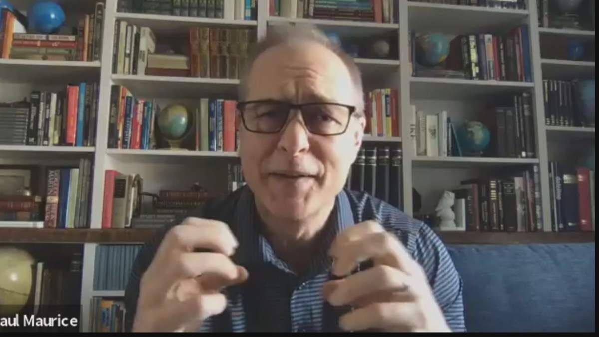 Winnipeg Jets head coach Paul Maurice answers questions during a video conference call on Monday.