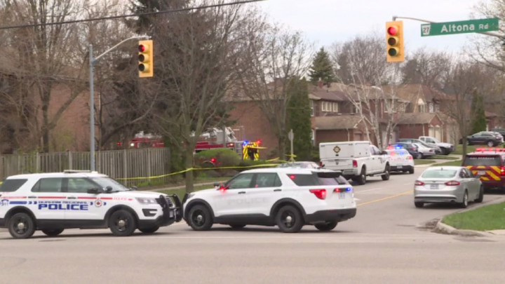 Emergency crews at the scene of a fatal house fire in Pickering on Wednesday.