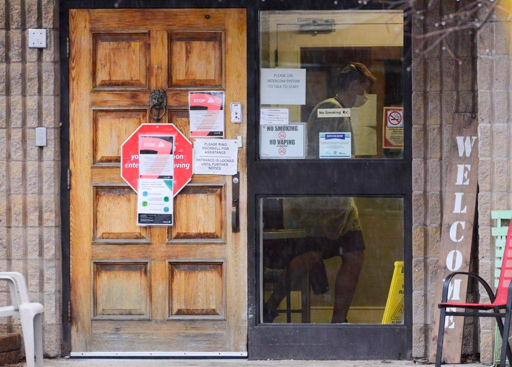 The entrance to the Almonte Country Haven long-term care home is shown in Almonte, Ont. on Thursday, April 9, 2020.