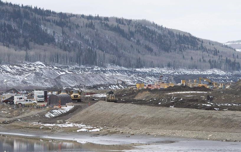 The Site C Dam location is seen along the Peace River in Fort St. John, B.C., on April 18, 2017.