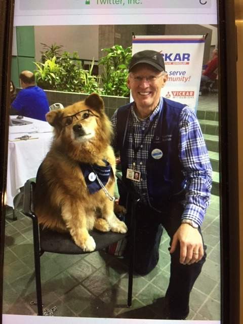 George Ames and Rusty.