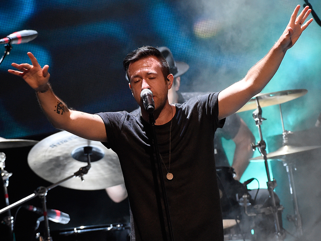 Jon Steingard of the Christian rock group Hawk Nelson performs onstage during the 3rd Annual KLOVE Fan Awards at the Grand Ole Opry House on May 31, 2015 in Nashville, Tenn.